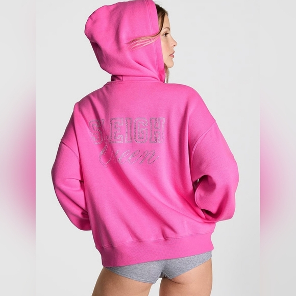 Victoria Secret Ivy Fleece Zip Hoodie. - Picture 2 of 4